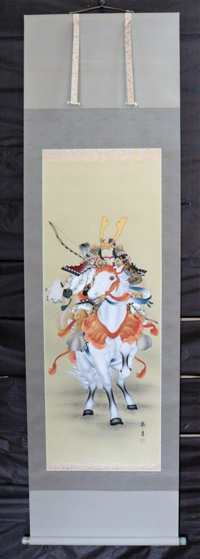 小林翠月　若武者　尺五立-4-